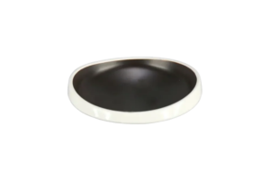 Taiji Oval Bowl 20 Cm Dark Brown White Melamine***127908Ico