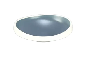 Taiji Oval Bowl 25 Cm Melamine Blue And White***127910Ibl