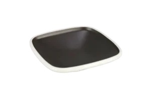 Taiji Square Bowl 19.8 Cm Dark Brown White Melamine***128008Ico