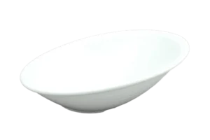 Elliptical Sloping Bowl 5.5X23.27 White Melamine***200511