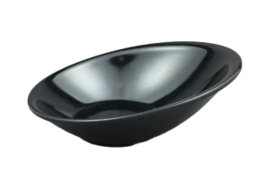 Elliptical Sloping Bowl 5.5X23.27 Black Melamine***200511B