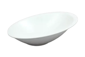 Elliptical Sloping Bowl 37.5X31 White Melamine***200515