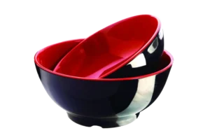 Trisor Bowl 16.5 Melamine Red/Black***202506Rb