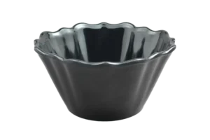 Serrated Conical Bowl 17.7 Black Melamine***204407B