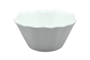 Serrated Conical Bowl 21 White Melamine***204408