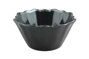 Serrated Conical Bowl 21 Black Melamine***204408B