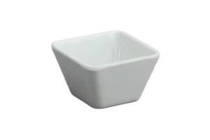 طبق مخروطي مربع 7 سم أبيض ميلامين ***206503