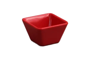طبق مخروطي مربع 7 سم أحمر ميلامين ***206503R