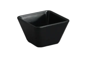 طبق مخروطي مربع 9 سم أسود ميلامين ***206504B
