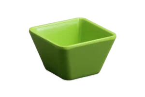 طبق مخروطي مربع 9 سم أخضر ميلامين ***206504G