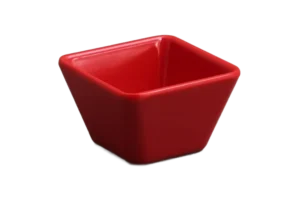 طبق مخروطي مربع 9 سم أحمر ميلامين ***206504R