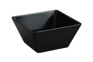 Square Conical Bowl 18 Cm Black Melamine***206507B