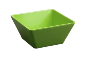 Square Conical Bowl 18 Cm Green Melamine***206507G