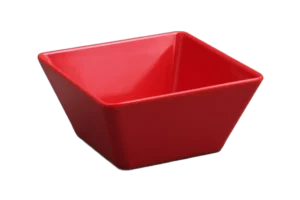 Square Conical Bowl 18 Cm Red Melamine***206507R