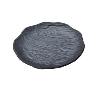 Black Melamine Flower Plate 25 Cm 1382910B
