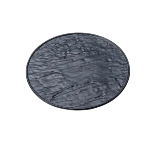 طبق غورميه مطروق بالميلامين الأسود 20 سم 1383508B