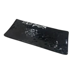 Rectangular Melamine Plate 30X12 Cm Black Tokyo