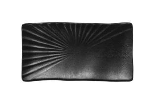 Tsuki Melamine Rectangular Plate 40 Cm Black