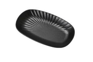 طبق ميلامين بيضاوي 29 × 17.4 × 3.5 سم تسوكي أسود