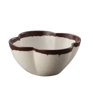 Cream Melamine Flower Bowl 16*16*7 Cs4232