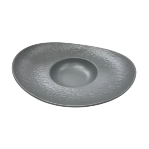 Brain Oval Melamine Plate 26.8 Cm Gray