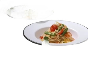 Melamine Pasta Plate 20 Cm B&W 13870-08