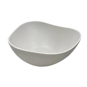 وعاء بوفيه مثلث ميلامين أبيض 24 سم