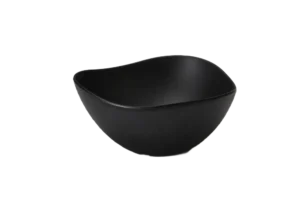 Buffet Black Melamine Triangular Bowl 24 Cm