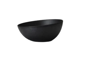 Round Bowl 25 Cm Black Melamine Buffet