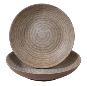 طبق ميلامين عميق 23.3X4.8 سم بني