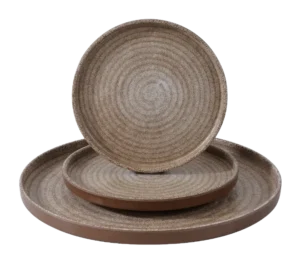 طبق ميلامين كينت 25.4×2.6 سم بني