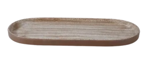 Rectangular Melamine Plate 28.8X1.8 Cm Brown