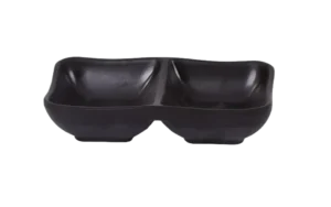 Rectangular Sushi Bowl 13.8X3.8X3 -- X2 Cm Black