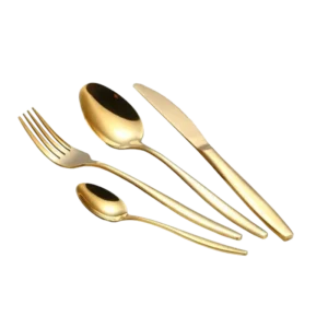 شوكة كعك أرييل الذهبية - دزينة