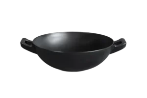 Round Melamine Frying Pan 38.5 Cm + Black Handles 530415B
