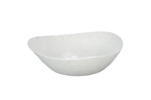 Rocky Low Salad Bowl 8*27.9 Cm 2 L White Dotted Melamine 222403S