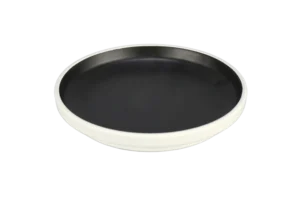 Taiji Round Tray 21.5 Cm Melamine Black And White***412009Ib