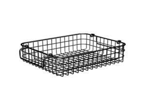 سلة شبكية حديدية 1/2 (32/26) 8 سم أسود ***960203B