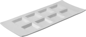 طبق مستطيل بورسلين 8 مآخذ 33×14 سم 100A3735