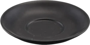 Black Porcelain Round Coffee Cup Saucer 10104185