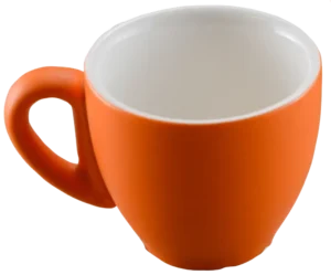 Round Porcelain Espresso Mug 80 Ml Orange 10504182