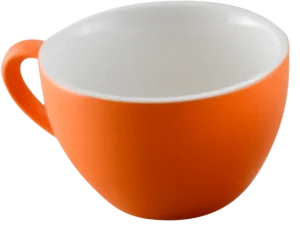 Orange Porcelain Round Cappuccino Mug 320 Ml 10504186