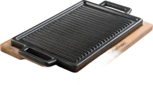 Black Grill Plate With A Moka Bottom 30X20 Cm 11122919