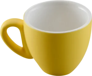 Round Yellow Porcelain Espresso Mug 80 Ml 16904182