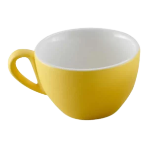 Round Cappuccino Mug, Yellow Porcelain, 320 Ml 16904186