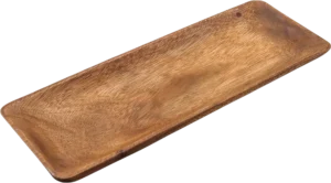 طبق خشبي مستطيل 37×14 سم***10002615