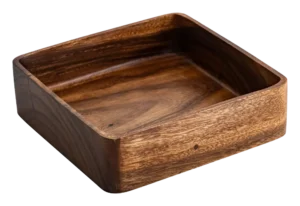 وعاء خشبي مربع 25 × 7.5 سم **17623005