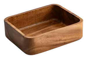 وعاء خشبي مستطيل 25×20×7.5 سم**17623008