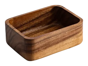 وعاء خشبي مستطيل 20×15×7.5 سم**17623009