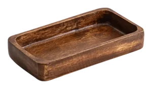 وعاء خشبي مستطيل 24×13 سم**17623142